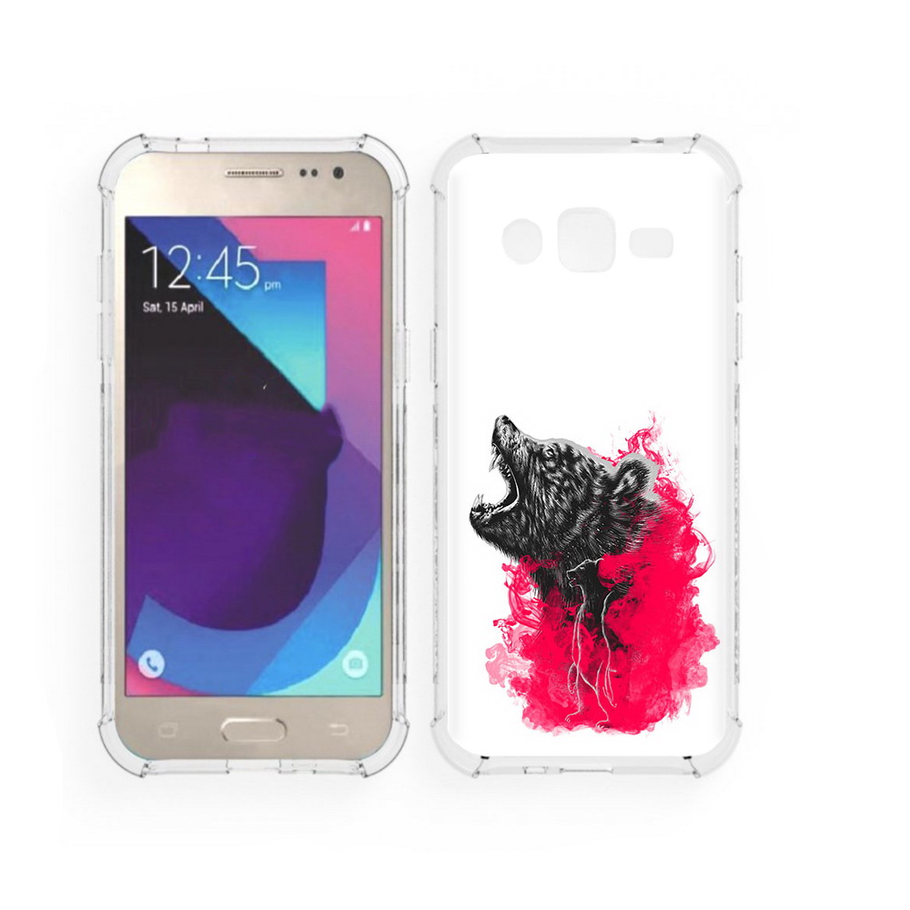 Чехол MyPads Tocco для Samsung Galaxy J2 медведь в дымке (PT226924.572.463)