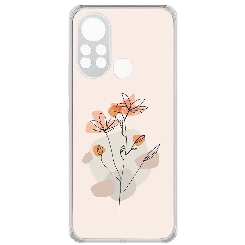 

Чехол-накладка Krutoff Clear Case Ромашки для Infinix Hot 11S