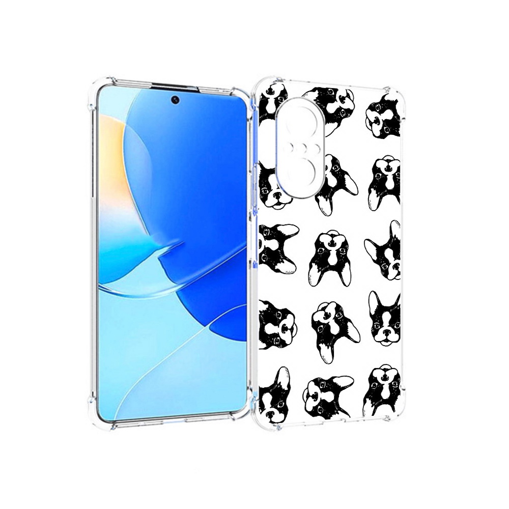 

Чехол MyPads Tocco для Huawei Nova 9 SE черно белые собачки, Прозрачный, Tocco