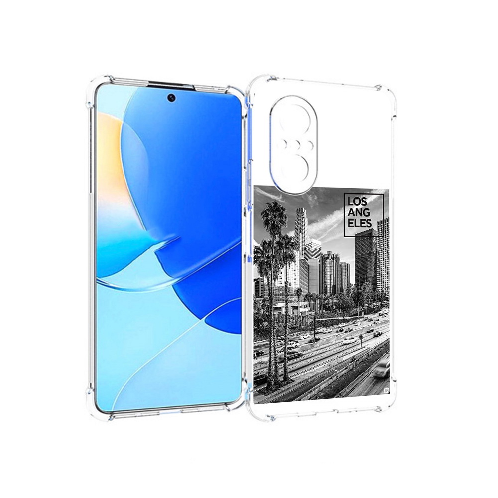 

Чехол MyPads Tocco для Huawei Nova 9 SE черно белый лос анджелес, Прозрачный, Tocco