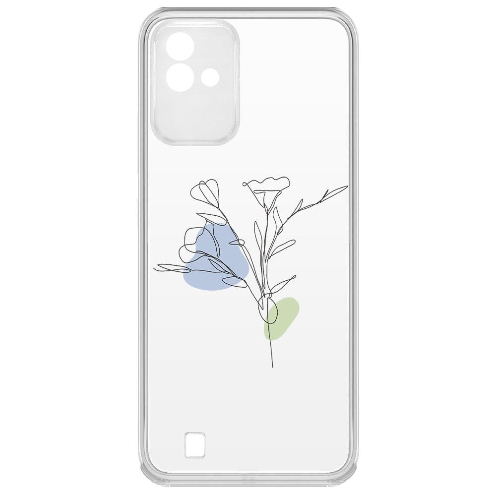 фото Чехол-накладка krutoff clear case эустома для realme narzo 50i