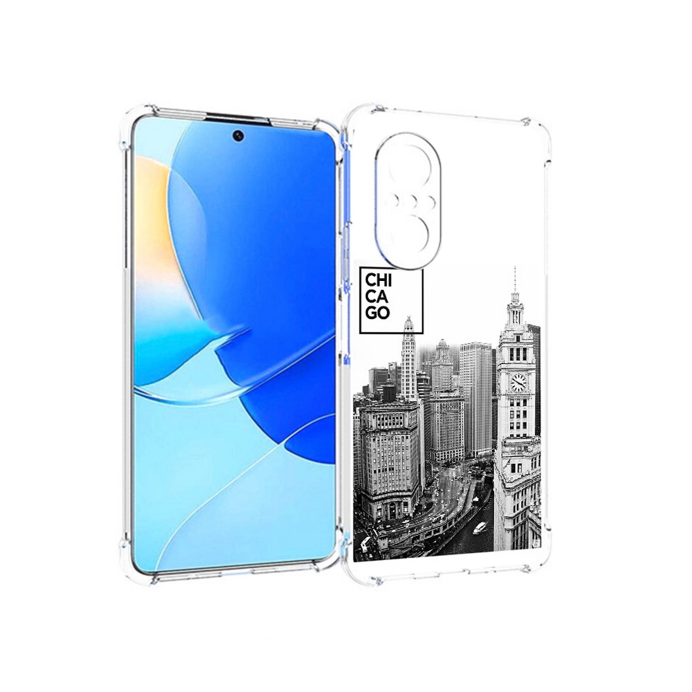 

Чехол MyPads Tocco для Huawei Nova 9 SE черно белый чикаго, Прозрачный, Tocco