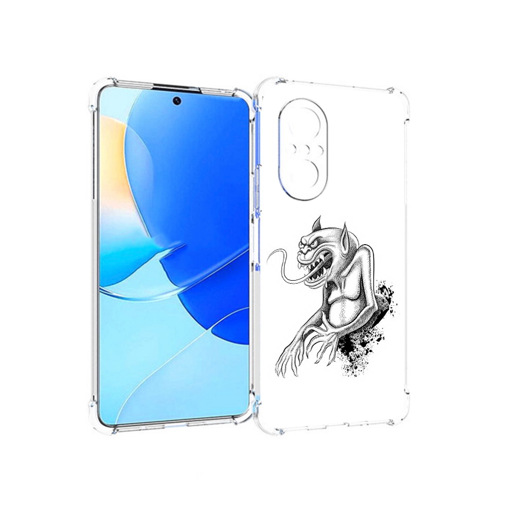 

Чехол MyPads Tocco для Huawei Nova 9 SE чорт, Прозрачный, Tocco