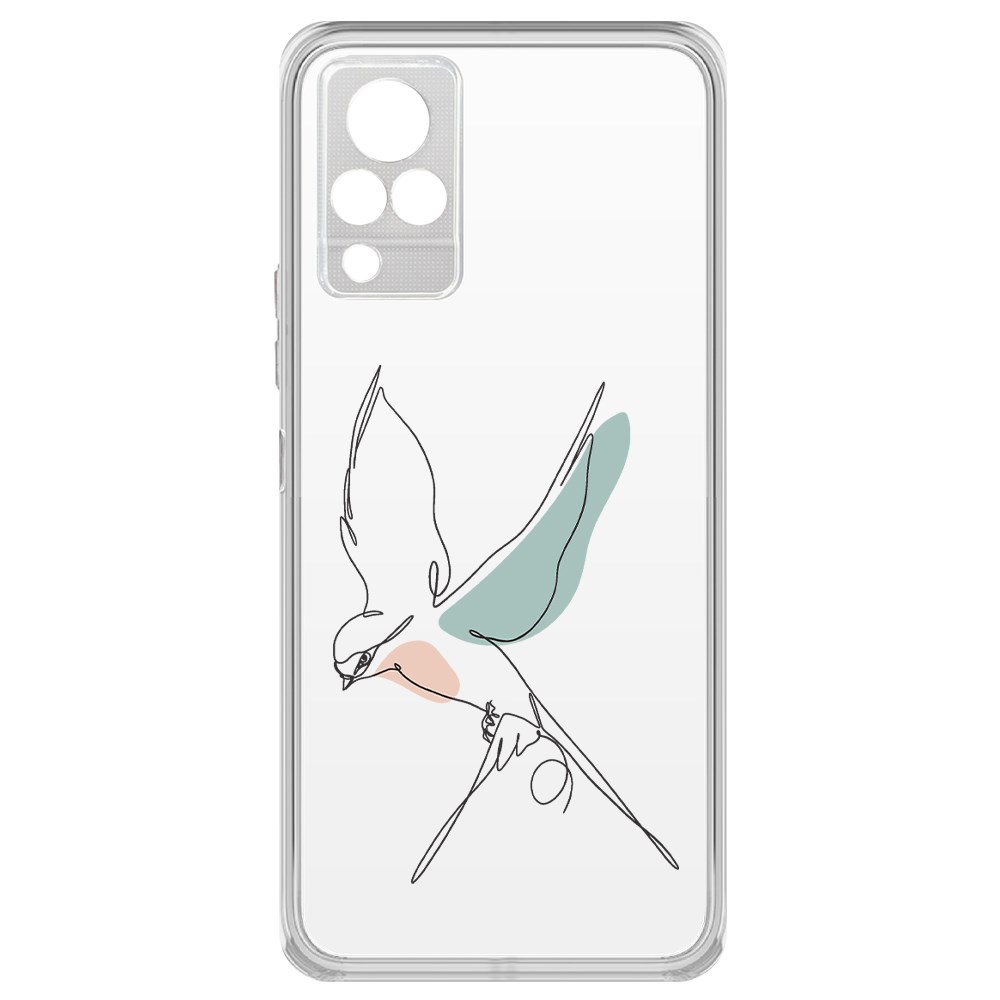 фото Чехол-накладка krutoff clear case полет для vivo v21