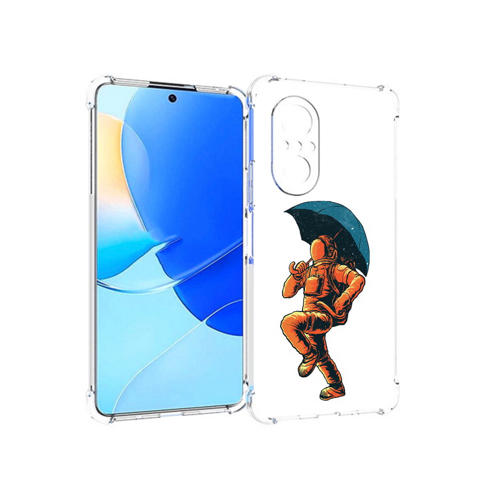 

Чехол MyPads Tocco для Huawei Nova 9 SE шагающий космонавт с зонтом, Прозрачный, Tocco