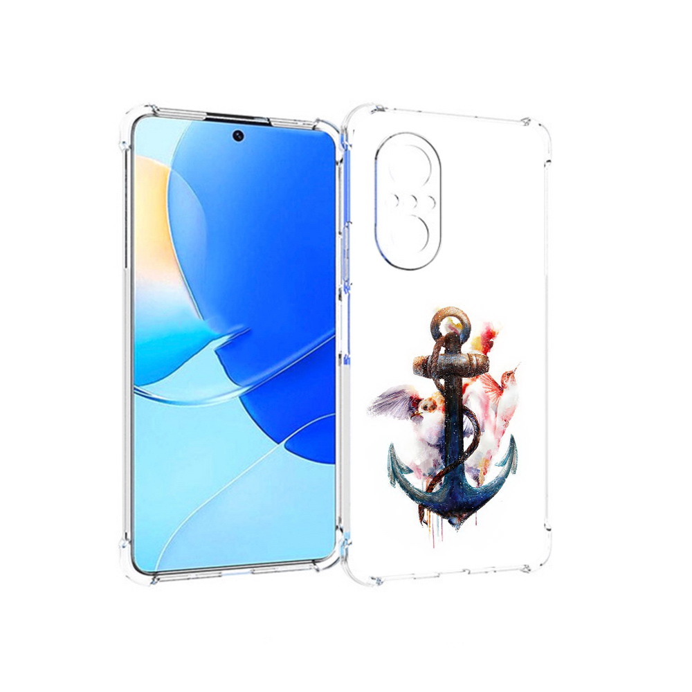 

Чехол MyPads Tocco для Huawei Nova 9 SE якорь с птицами, Прозрачный, Tocco