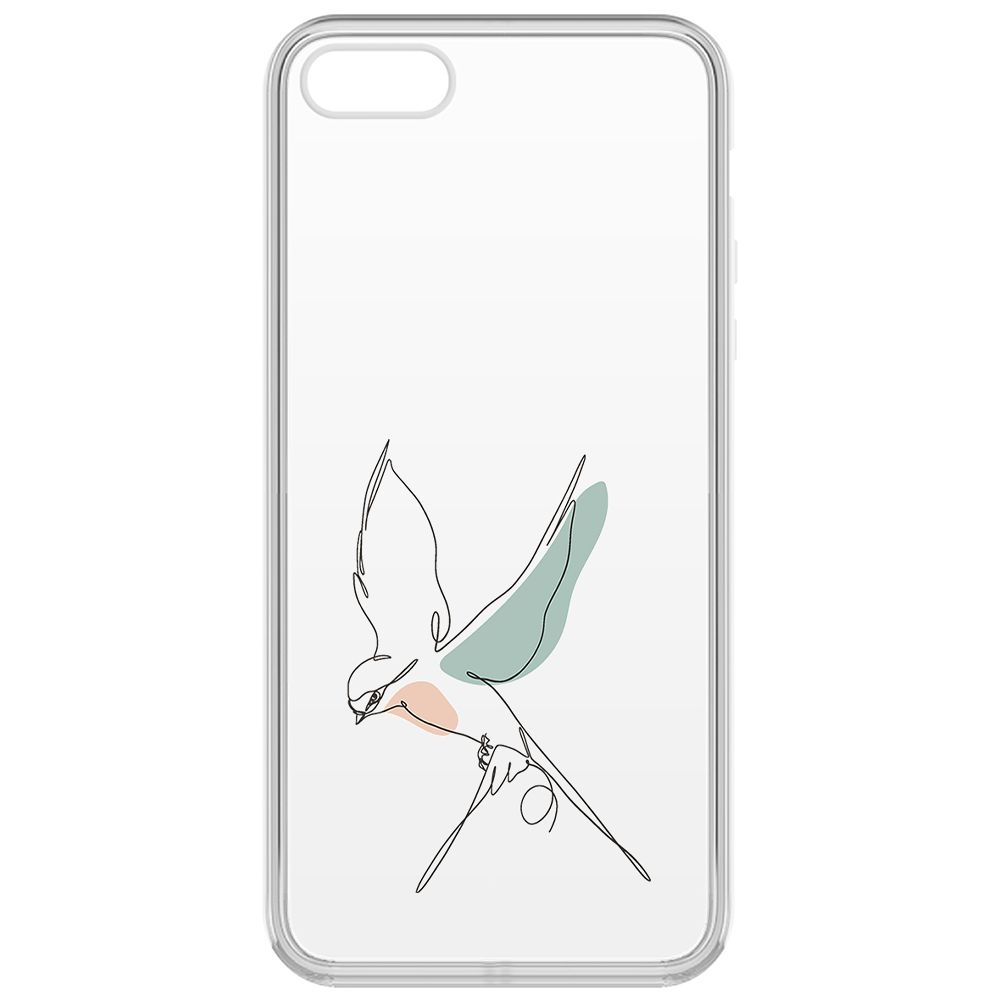 

Чехол-накладка Krutoff Clear Case Полет для iPhone 5, Прозрачный