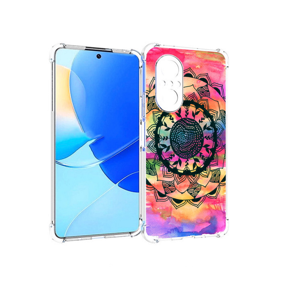 Чехол MyPads Tocco для Huawei Nova 9 SE яркая абстракция круглый цветок