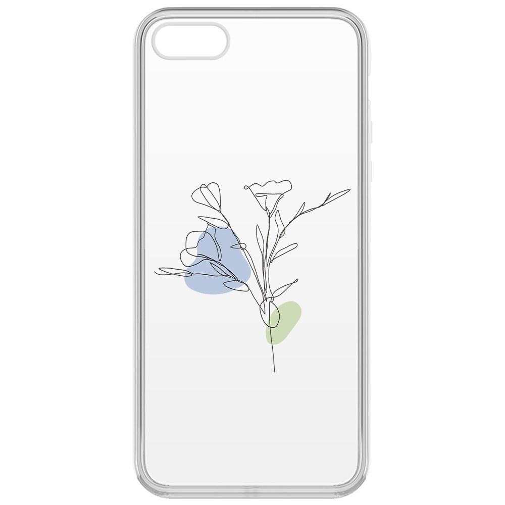 фото Чехол-накладка krutoff clear case эустома для iphone 5