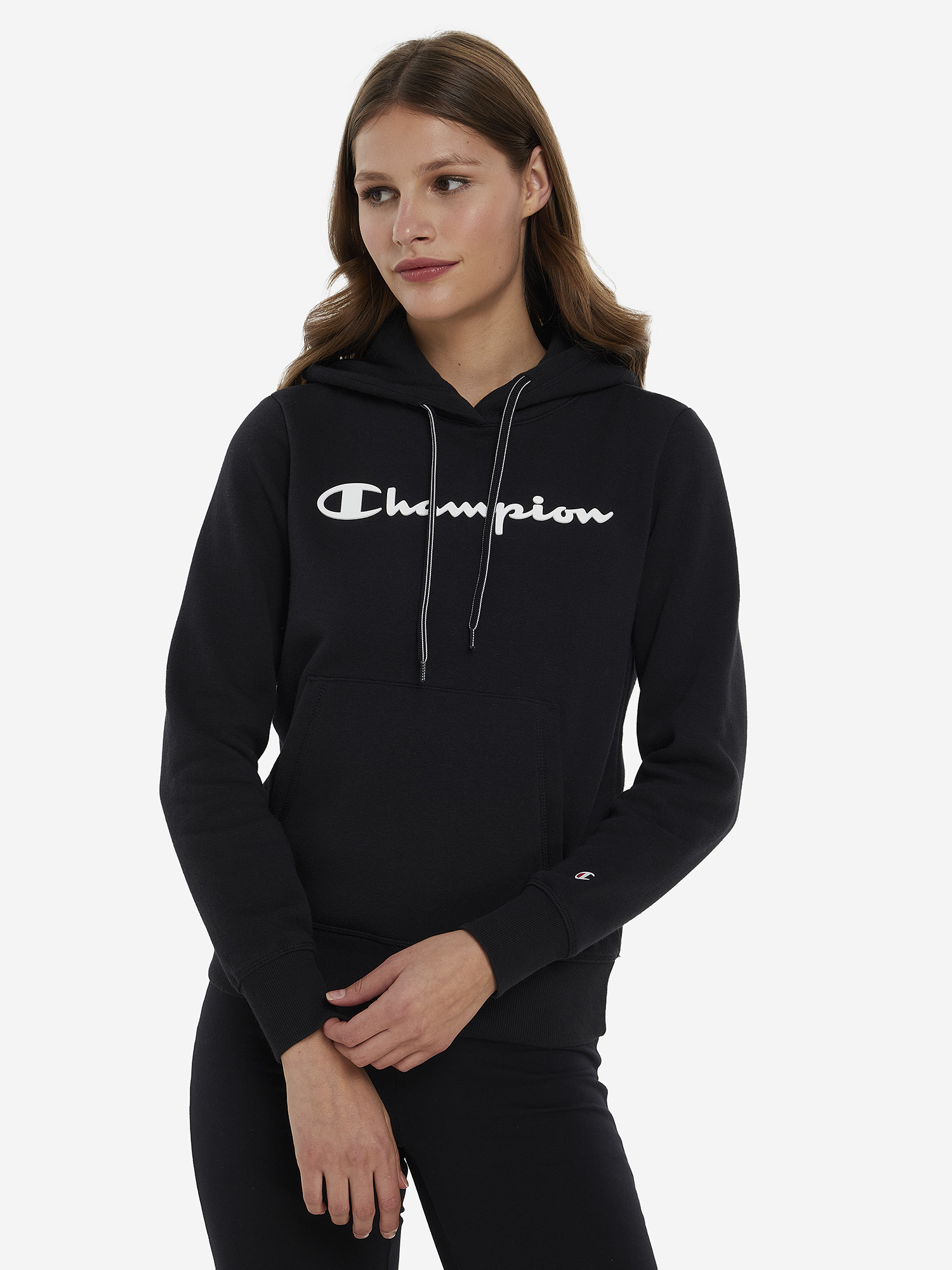 

Худи женское Champion 113207 черное M, Черный, 113207