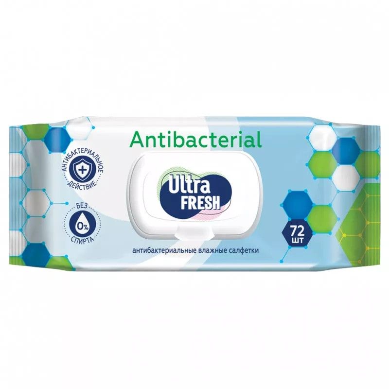 Салфетки влажные Ultra Fresh Antibacterial 72 шт