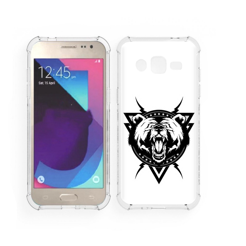

Чехол MyPads Tocco для Samsung Galaxy J2 медведь в треугольнике (PT226924.572.464), Прозрачный, Tocco