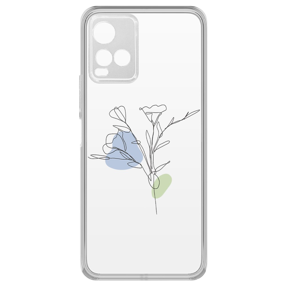 

Чехол-накладка Krutoff Clear Case Эустома для Vivo Y33s, Прозрачный
