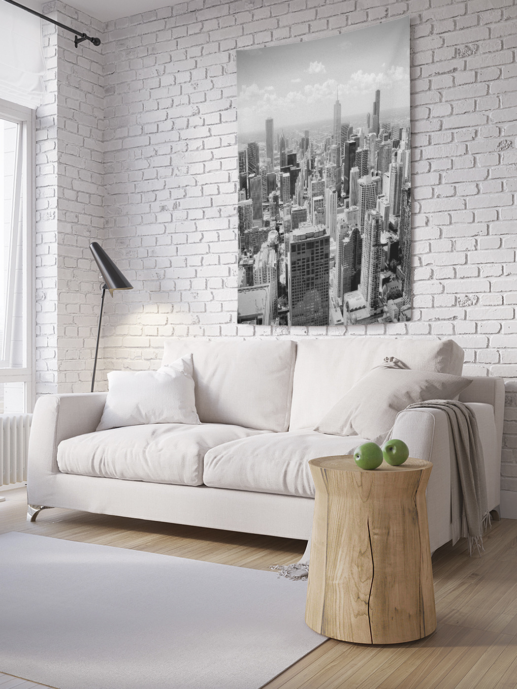 

Вертикальное фотопанно на стену JoyArty Ретро город с высоты 150x200 см, Ретро город с высоты