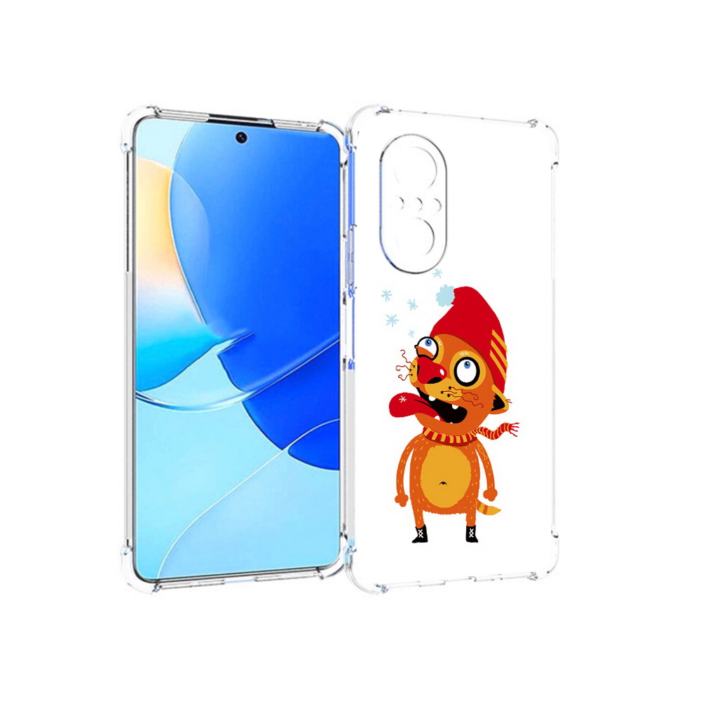 

Чехол MyPads Tocco для Huawei Nova 9 SE Зимний кот, Прозрачный, Tocco