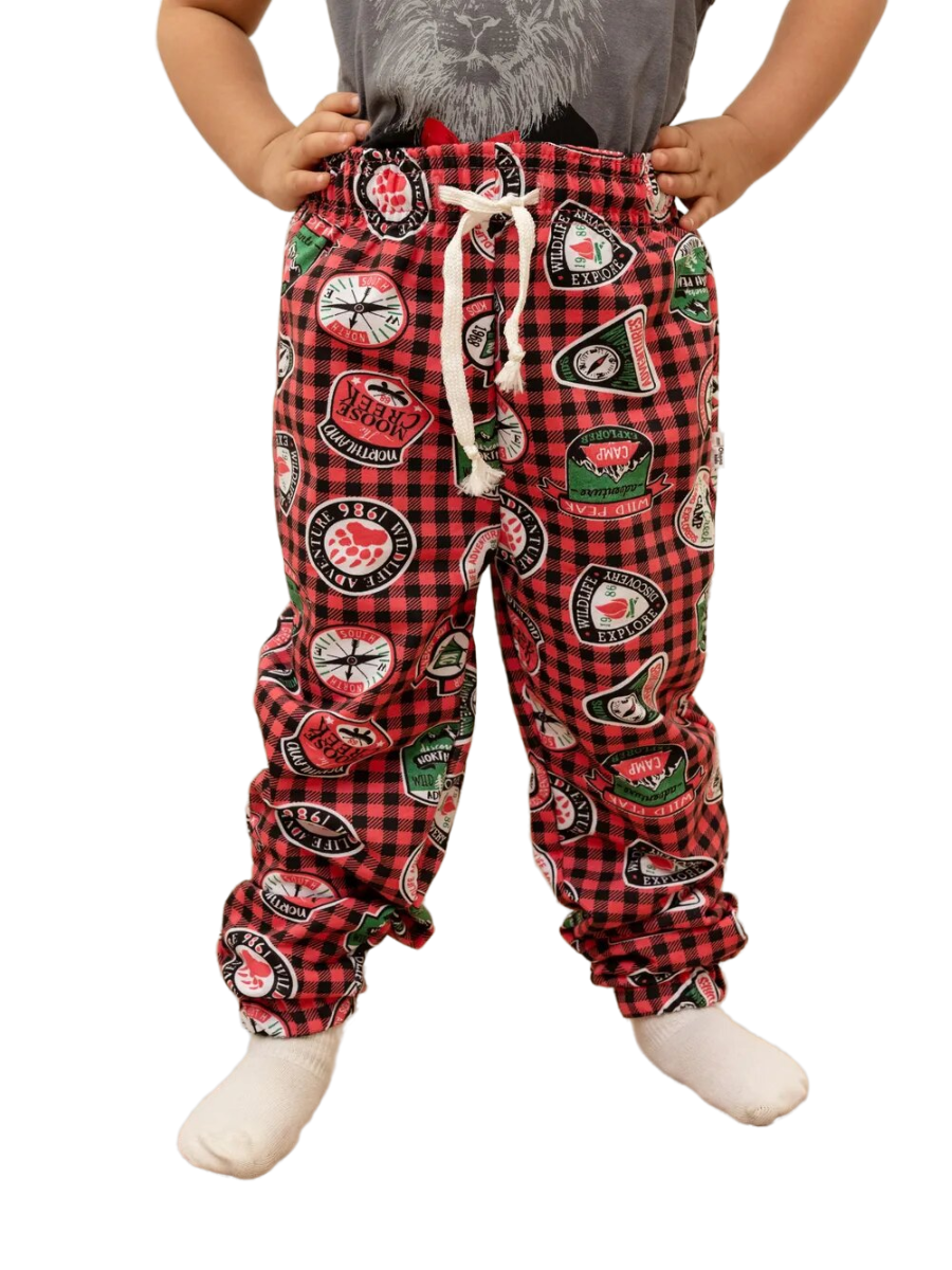 

Брюки детские Ohana market Kletka, красный, 110, Kletka