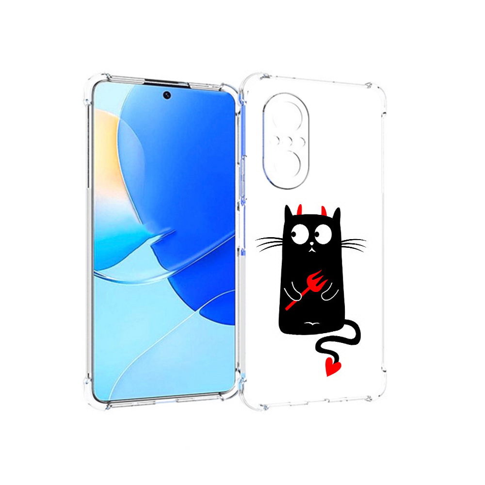 

Чехол MyPads Tocco для Huawei Nova 9 SE Кот демон, Прозрачный, Tocco