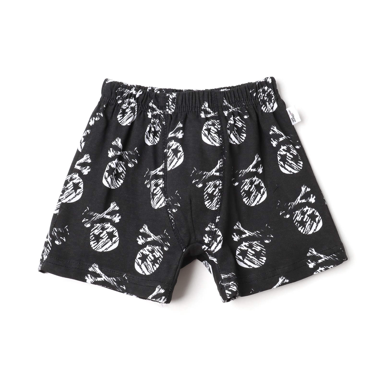 Трусы-боксеры для мальчика, цвет черный/череп, рост 122-128см