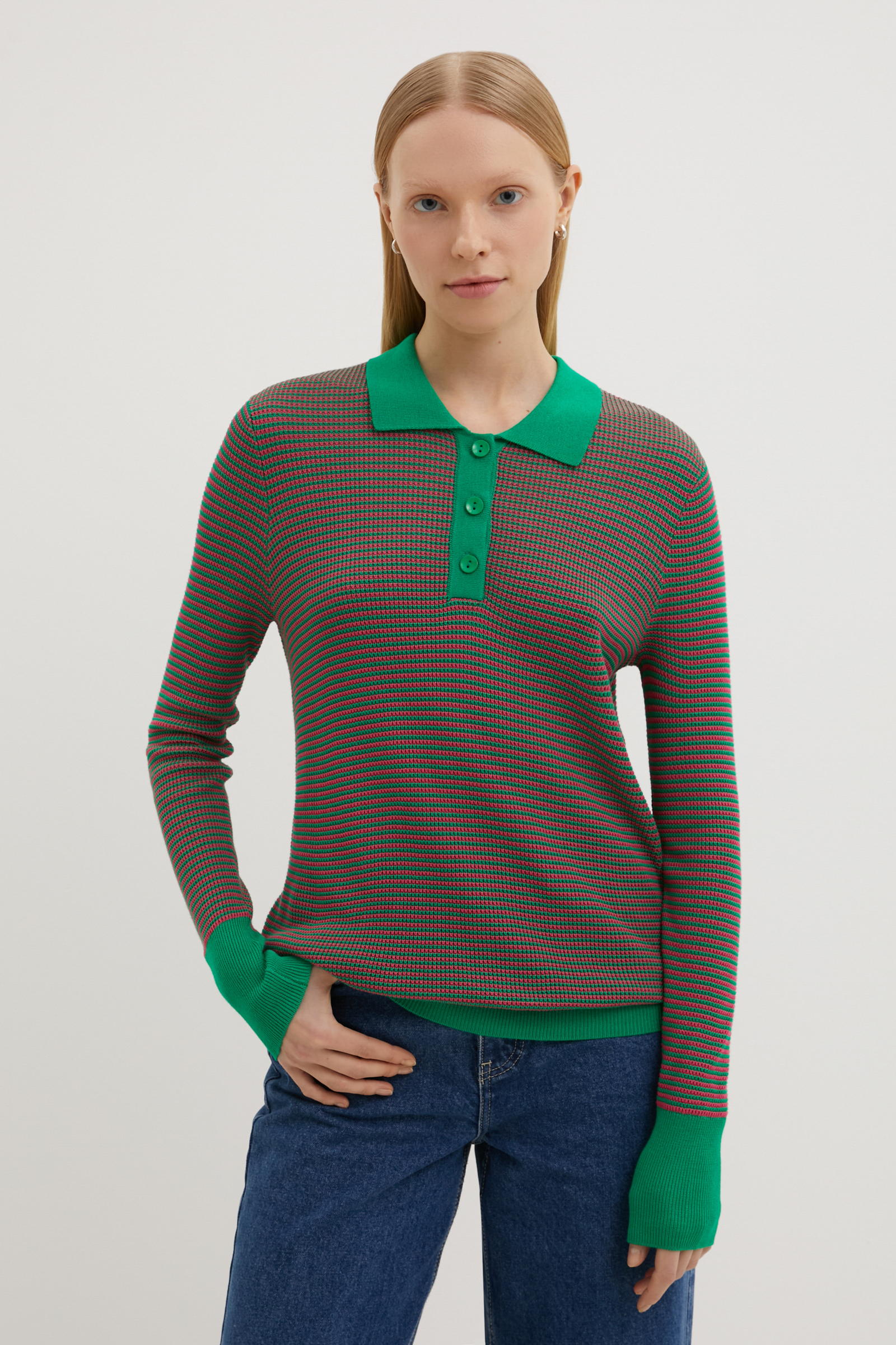 

Джемпер женский Finn Flare FBE11102 зеленый XL, FBE11102