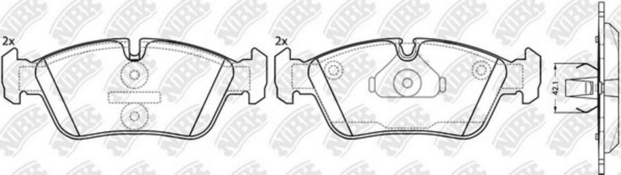 

Тормозные колодки NiBK передние PN0010