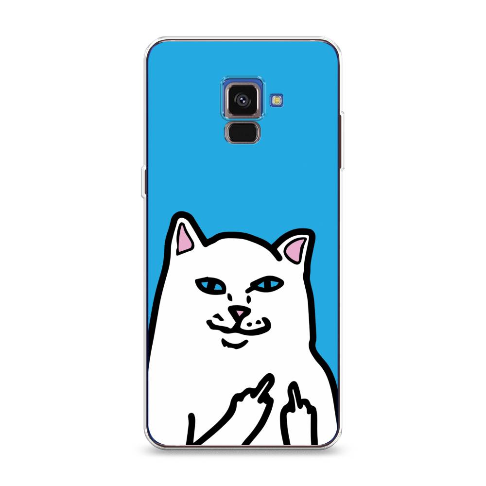 

Чехол Awog на Samsung Galaxy A8 2018 "Кот жесть", Разноцветный, 25450-9