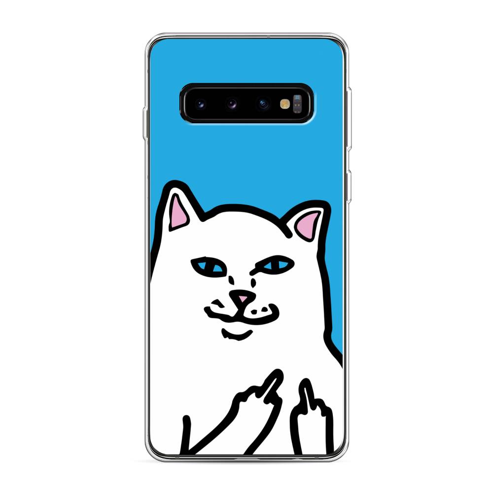 

Чехол Awog на Samsung Galaxy S10 "Кот жесть", Разноцветный, 27050-9
