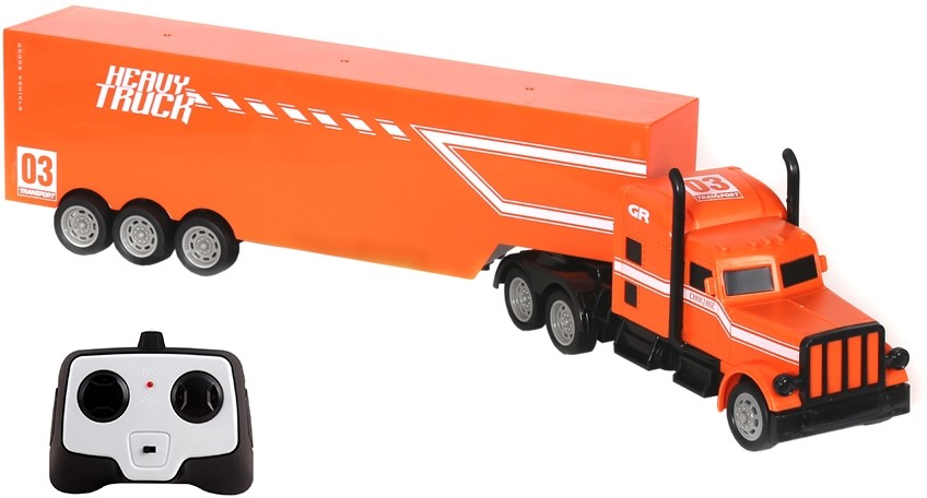 Радиоуправляемая машинка Crazon грузовик Тягач с прицепом, 1:16, GM1902A bruder тягач с прицепом–платформой scania с гусеничным бульдозером cat