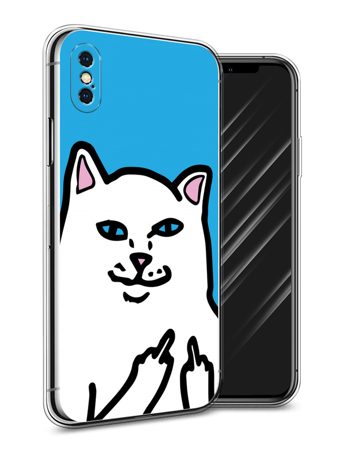 

Чехол Awog на Apple iPhone XS Max (10S Max) / Айфон XS Max (10S Max) "Кот жесть", Разноцветный, 11950-9
