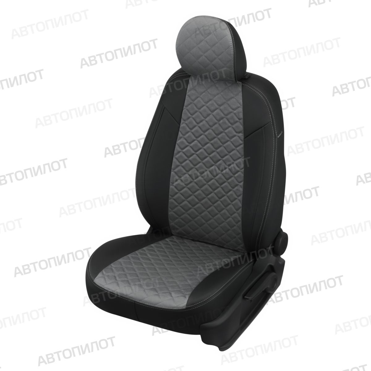 

Чехлы АВТОПИЛОТ Audi A6 (С5) Sd (40/60) с 97-04г. (Алькантара ромб, Черный + Серый), Audi A6 (С5) Sd (40/60) с 97-04г. материал Алькантара ромб