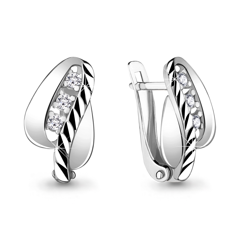 

Серьги из серебра с фианитом Aquamarine 48184А_925_р, 48184А_925_р