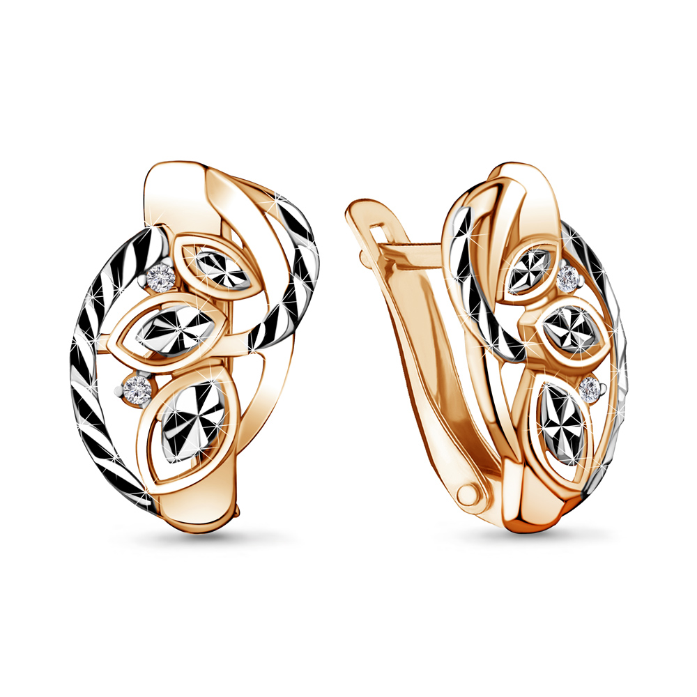 

Серьги из серебра с фианитом Aquamarine 48186А_925_з, 48186А_925_з