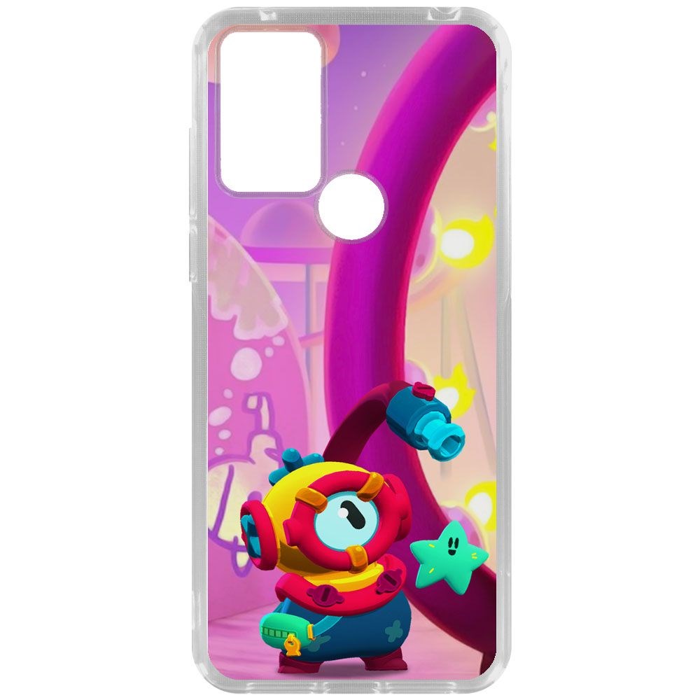 Чехол-накладка Krutoff Clear Case Brawl Stars-Отис для TCL 30 SE