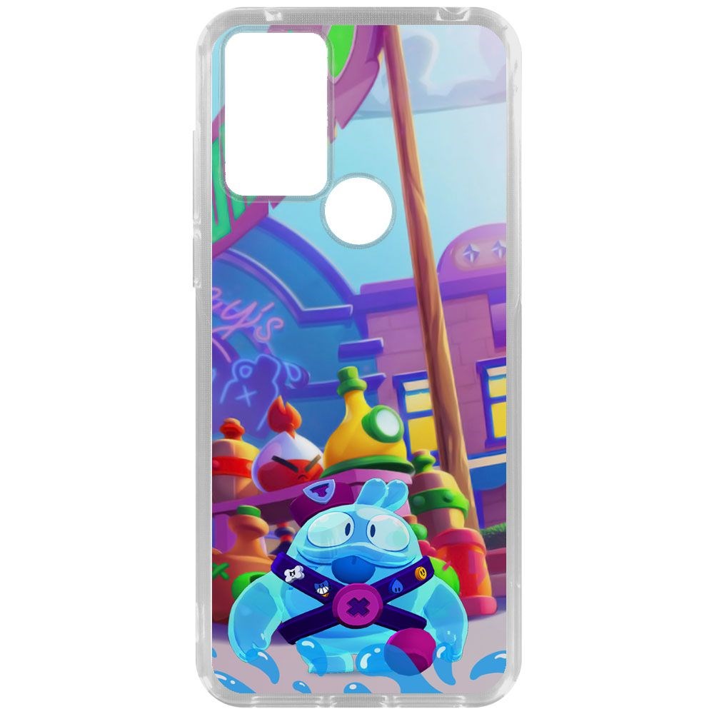 Чехол-накладка Krutoff Clear Case Brawl Stars-Скуик для TCL 30 SE