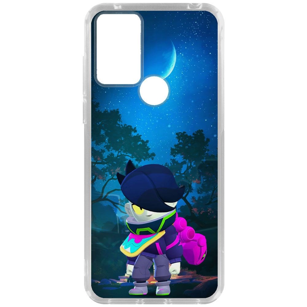 

Чехол-накладка Krutoff Clear Case Brawl Stars-Орочи Эдгар для TCL 305, Прозрачный