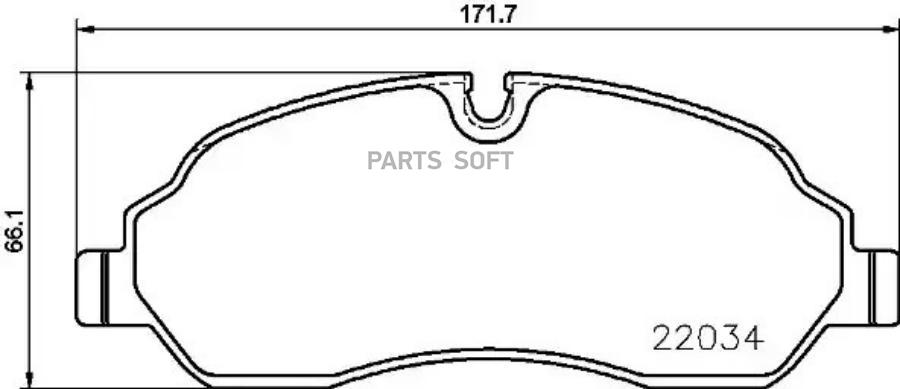 

Колодки Передние Ford Transit 2014-> /Type Bosch Brembo P24171 Brembo арт. P24171