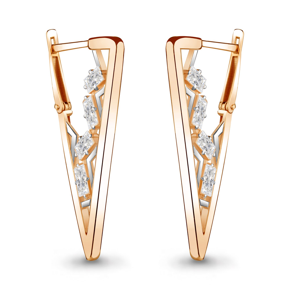 

Серьги из серебра с фианитом Aquamarine 48189_925_з, 48189_925_з