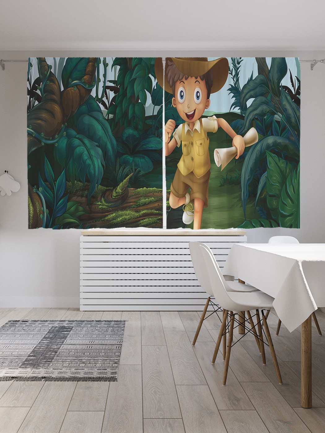 

Классические шторы JoyArty "Бегущий скаут", серия Oxford DeLux, 2 полотна 145x180 см, Бегущий скаут