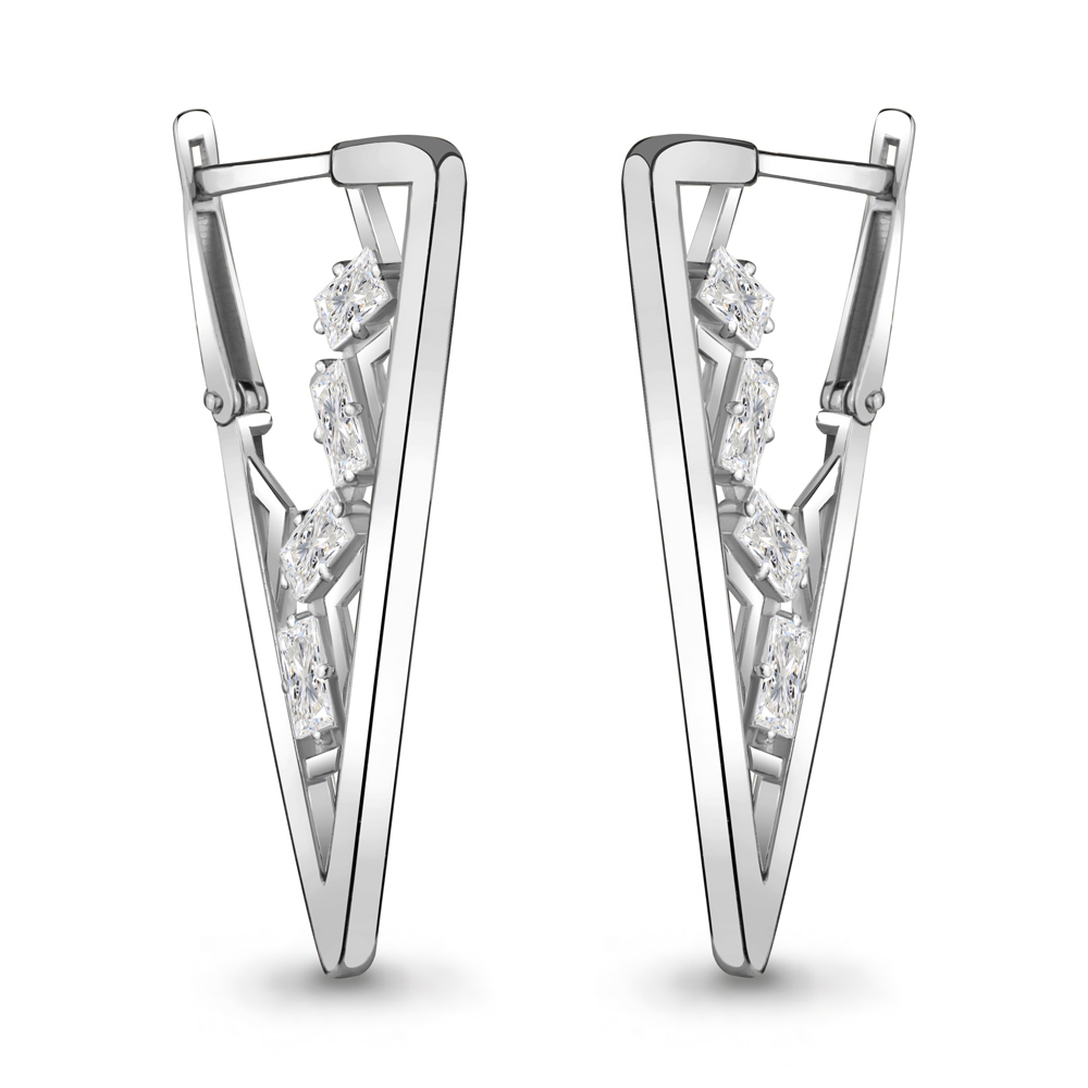 

Серьги из серебра с фианитом Aquamarine 48189_925_р, 48189_925_р