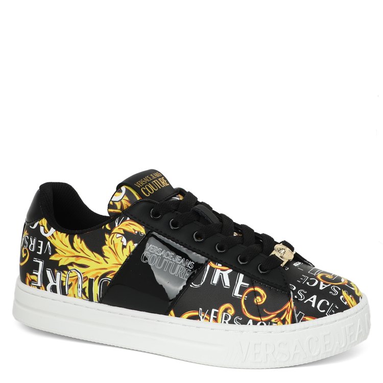 

Кеды женские Versace Jeans Couture 74VA3SKA черные 35 EU, Черный, 74VA3SKA