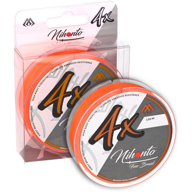 

Леска плетеная Mikado Nihonto Fine 0,35 мм, 150 м, 33,4 кг, orange, Оранжевый, Nihonto Fine