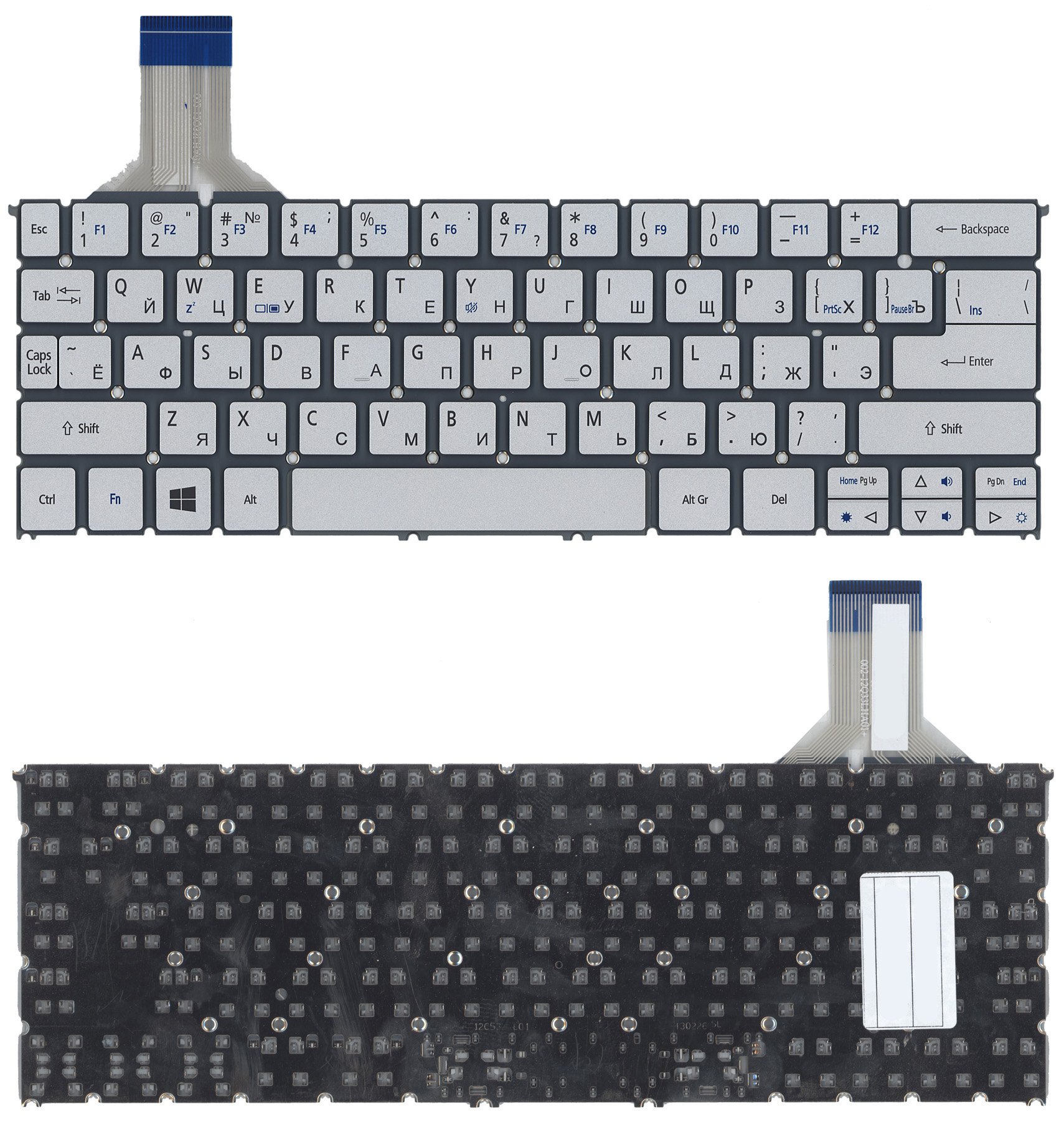 

Клавиатура OEM для ноутбука Acer Aspire S7-391 серебристая