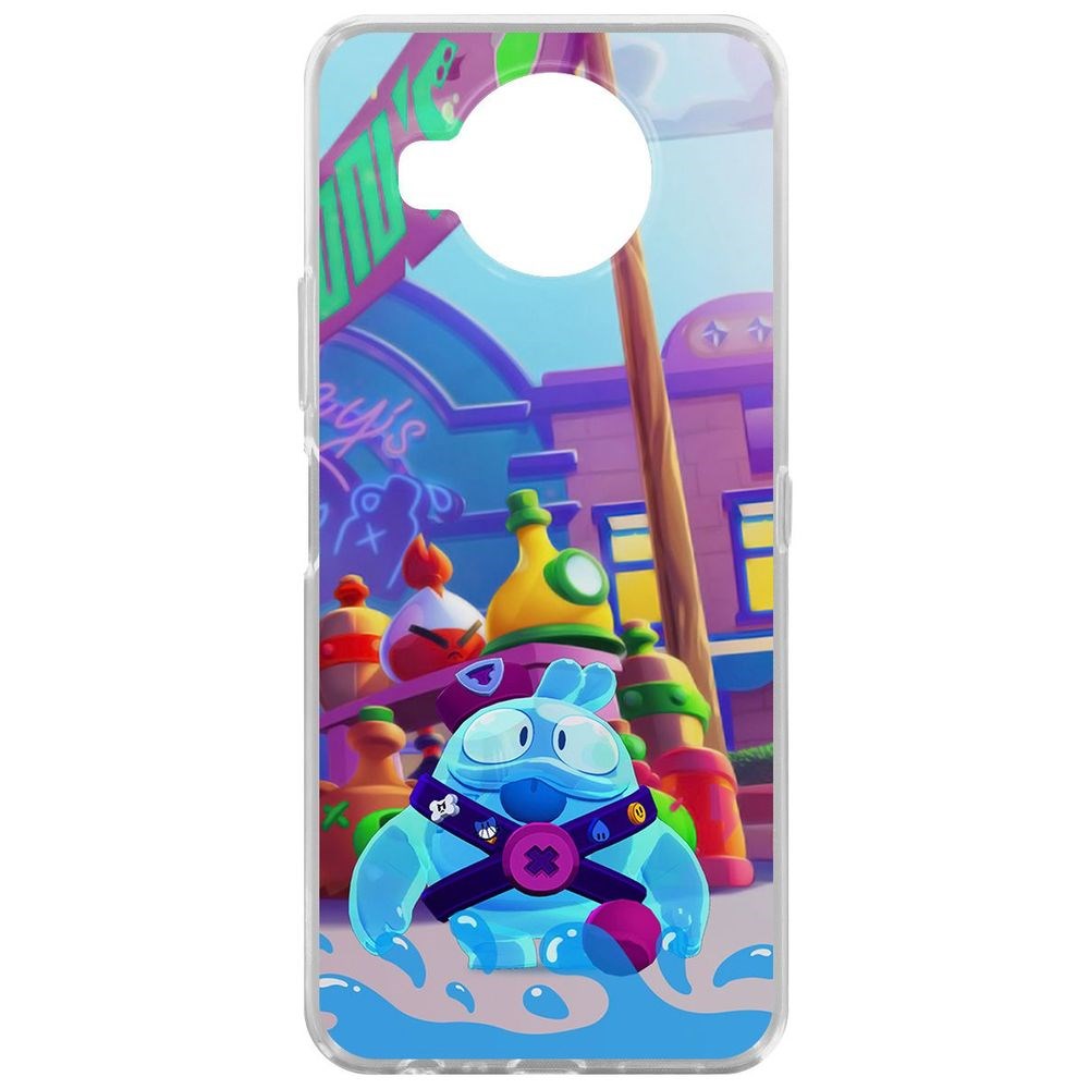 

Чехол-накладка Krutoff Clear Case Brawl Stars-Скуик для Nokia 8.3 5G, Прозрачный