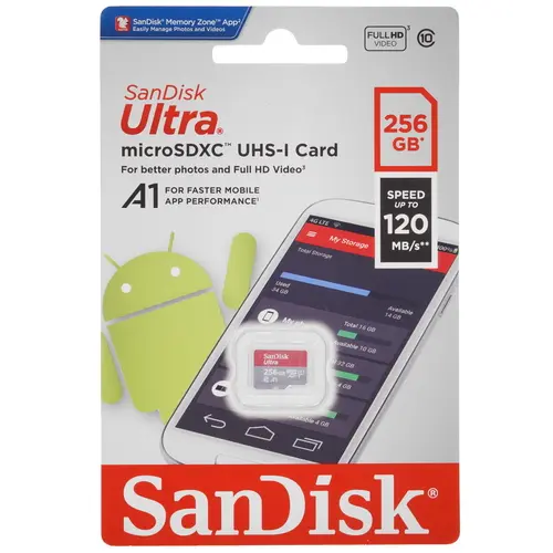 Карта памяти SanDisk Ultra Micro SDXC 256Гб SDSQUAC-256GGN6MN 3200₽