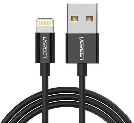 Кабель uGreen US155 USB - Lightning 2 м, черный