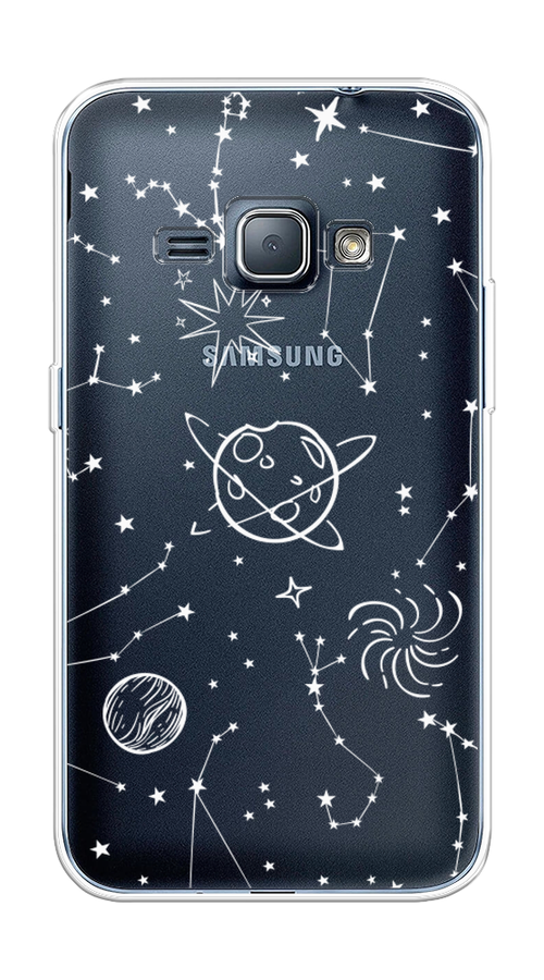 

Чехол на Samsung Galaxy J1 2016 "Планеты в космосе", Белый, 22150-2