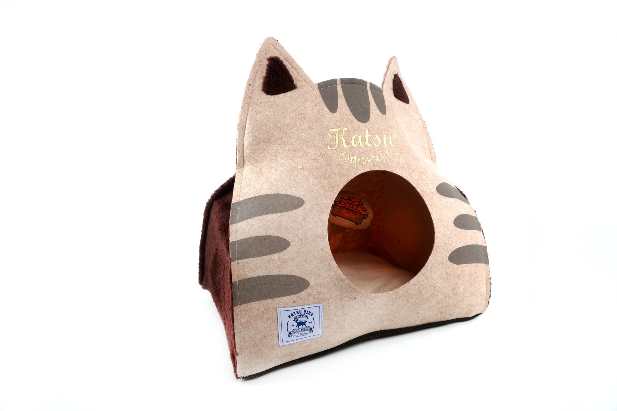 Домик для кошек и собак Katsu Царство Морфея SM, бежевый, 40x30x40см