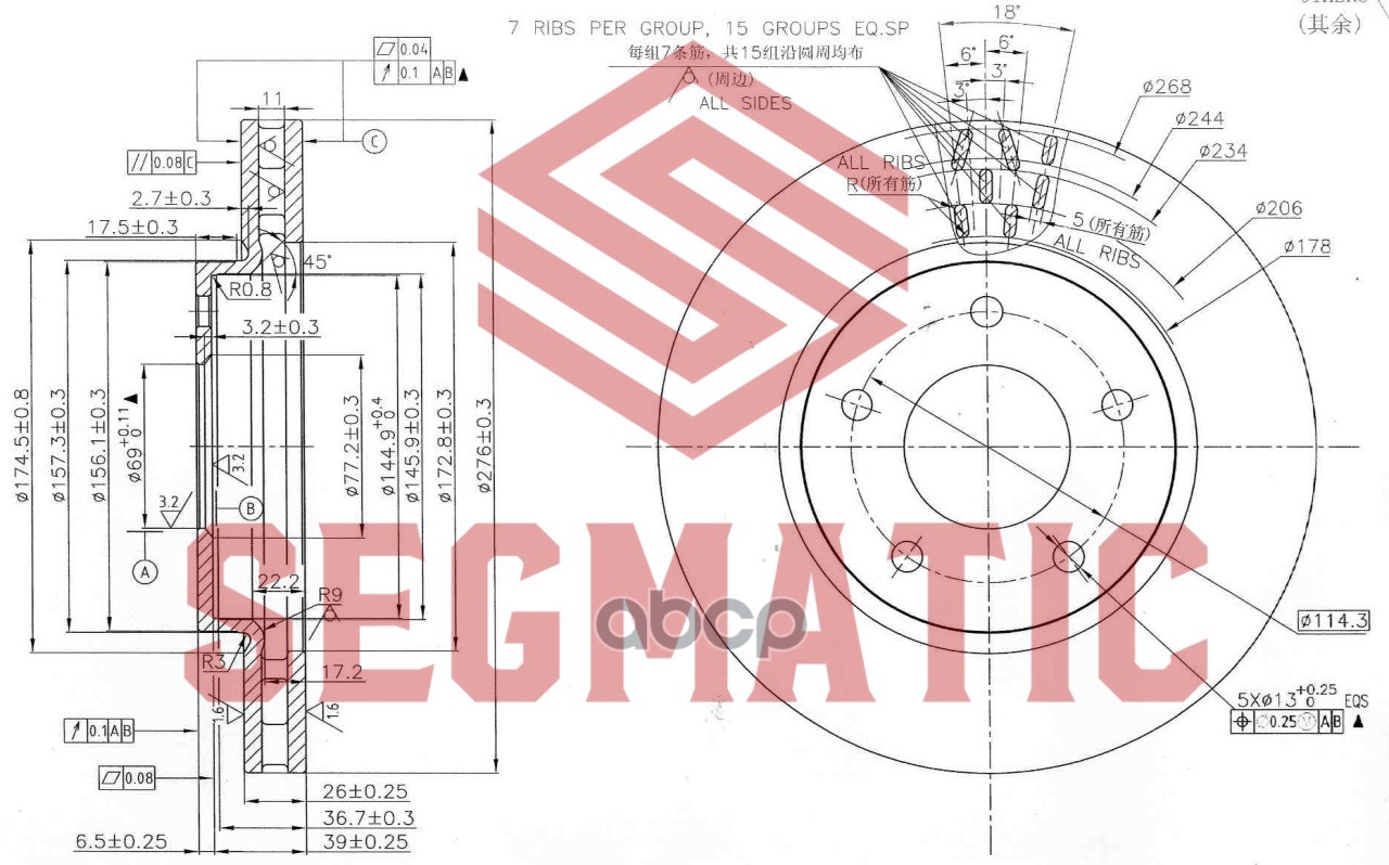 

Диск Тормозной SEGMATIC sbd30093016