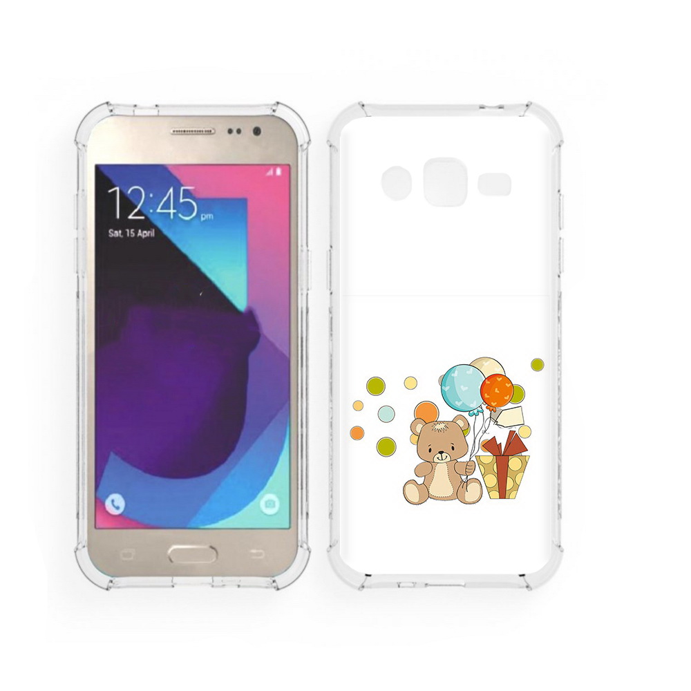 

Чехол MyPads Tocco для Samsung Galaxy J2 медвеженок с подарком (PT226924.572.470), Прозрачный, Tocco