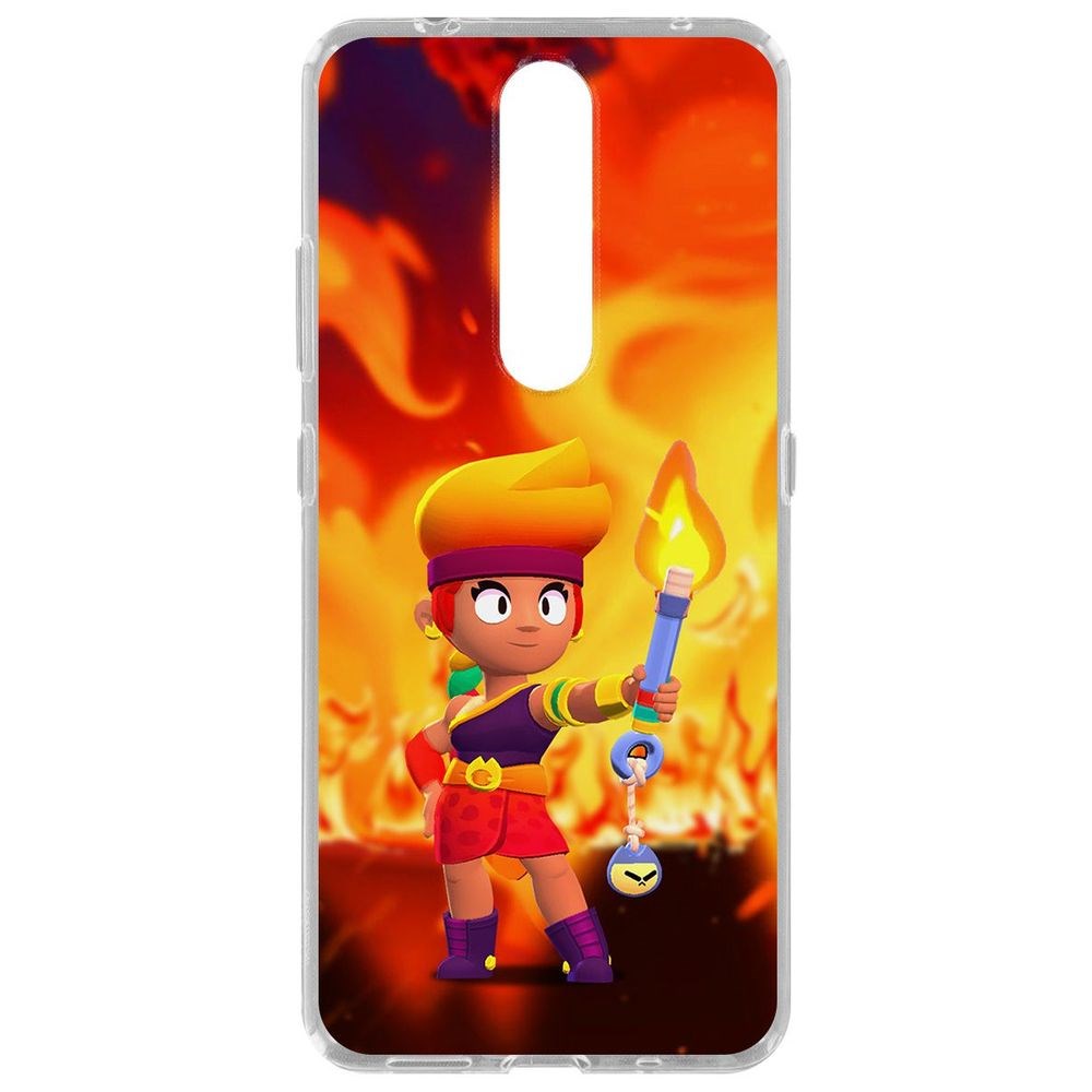 

Чехол-накладка Krutoff Clear Case Brawl Stars-Амбер для Nokia 2.4, Прозрачный