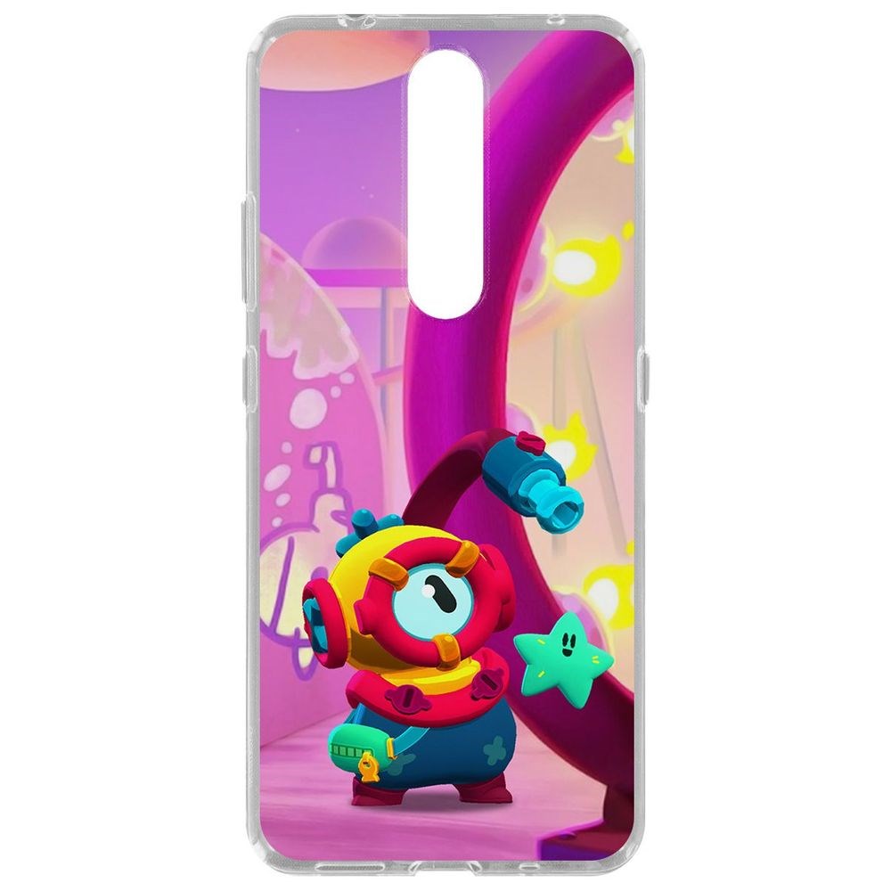 

Чехол-накладка Krutoff Clear Case Brawl Stars-Отис для Nokia 2.4, Прозрачный